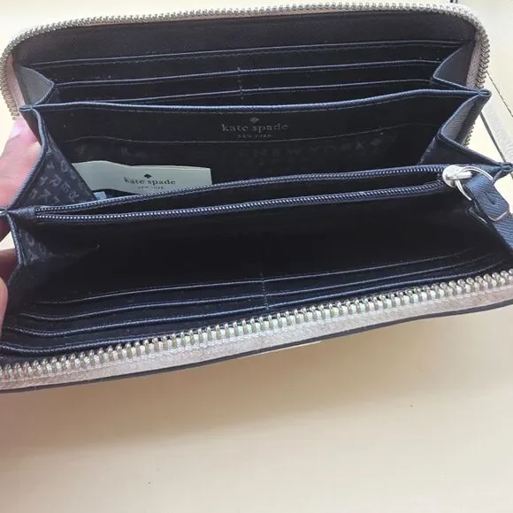 Kate Spade Laurel Way Neda Continental Zip Around Wallet Colorblock - Picture 7 of 8